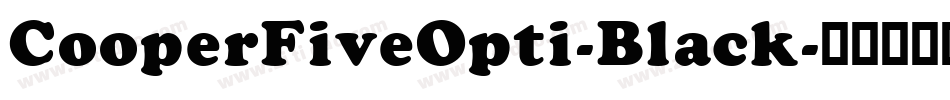 CooperFiveOpti-Black字体转换