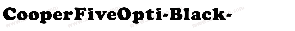 CooperFiveOpti-Black字体转换
