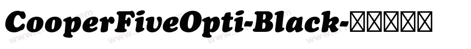 CooperFiveOpti-Black字体转换