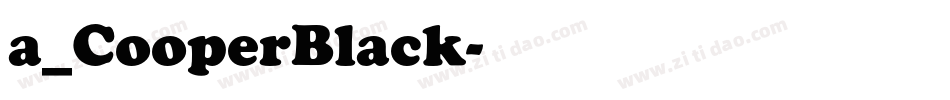 a_CooperBlack字体转换