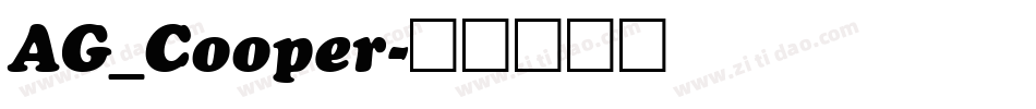 AG_Cooper字体转换