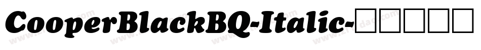 CooperBlackBQ-Italic字体转换