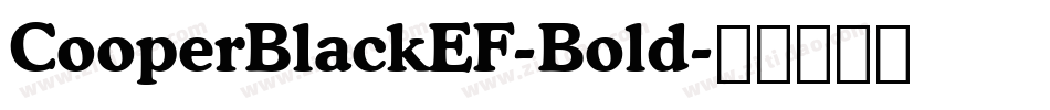 CooperBlackEF-Bold字体转换