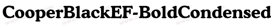 CooperBlackEF-BoldCondensed字体转换