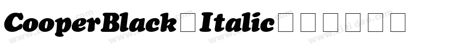 CooperBlack-Italic字体转换