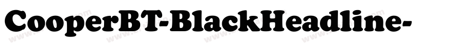 CooperBT-BlackHeadline字体转换