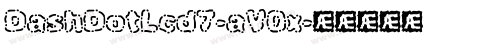 DashDotLcd7-aV0x字体转换