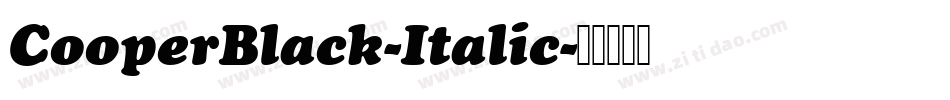 CooperBlack-Italic字体转换