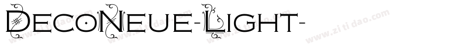 DecoNeue-Light字体转换