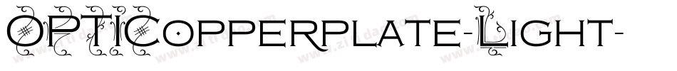 OPTICopperplate-Light字体转换