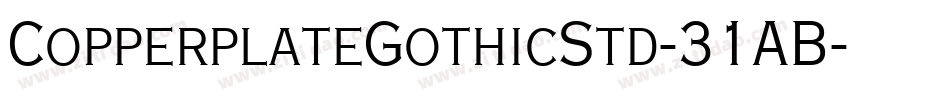 CopperplateGothicStd-31AB字体转换