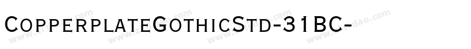CopperplateGothicStd-31BC字体转换