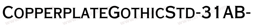 CopperplateGothicStd-31AB字体转换