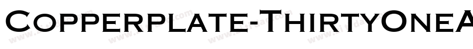 Copperplate-ThirtyOneAB字体转换