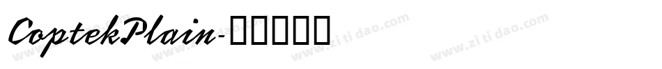 CoptekPlain字体转换