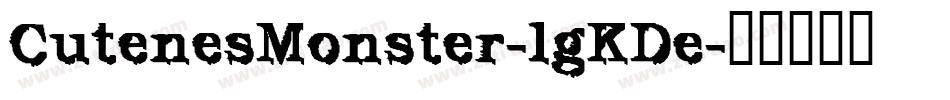 CutenesMonster-lgKDe字体转换