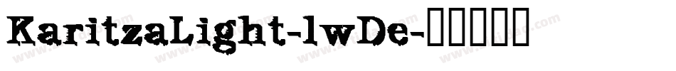 KaritzaLight-lwDe字体转换