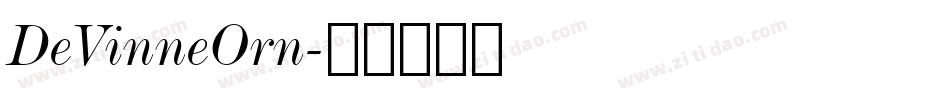 DeVinneOrn字体转换