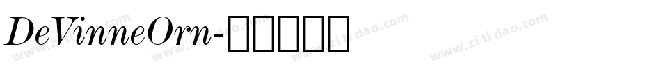 DeVinneOrn字体转换