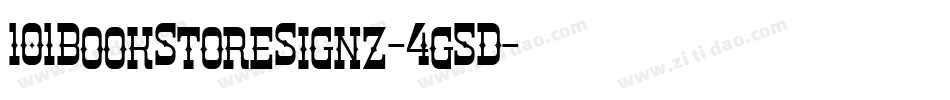 101BookStoreSignz-4g5D字体转换
