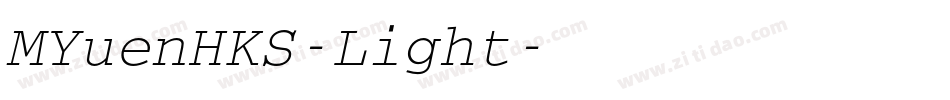 MYuenHKS-Light字体转换