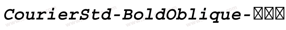 CourierStd-BoldOblique字体转换