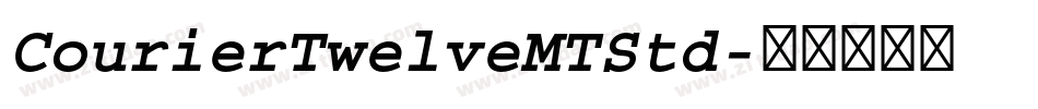 CourierTwelveMTStd字体转换