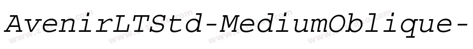 AvenirLTStd-MediumOblique字体转换