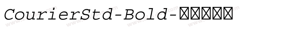 CourierStd-Bold字体转换