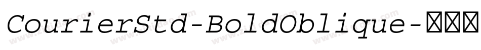 CourierStd-BoldOblique字体转换