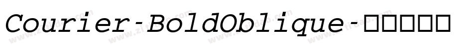 Courier-BoldOblique字体转换