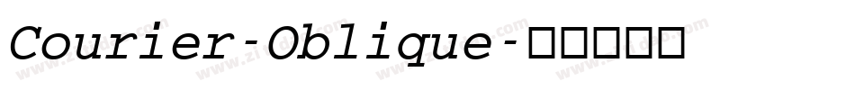 Courier-Oblique字体转换