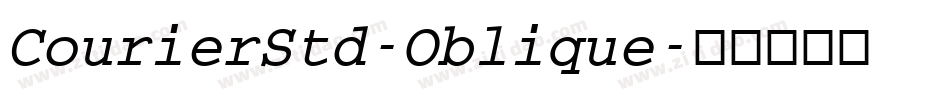 CourierStd-Oblique字体转换