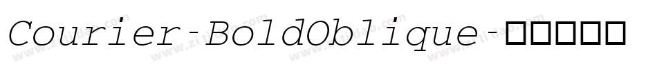 Courier-BoldOblique字体转换