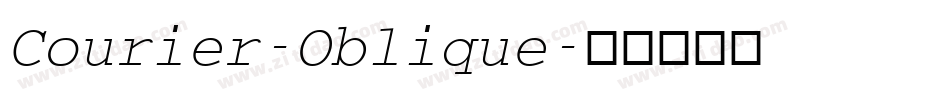 Courier-Oblique字体转换