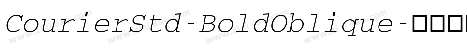 CourierStd-BoldOblique字体转换