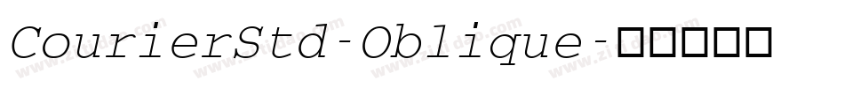 CourierStd-Oblique字体转换