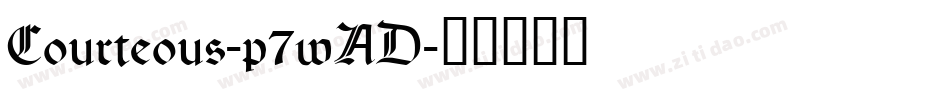 Courteous-p7wAD字体转换