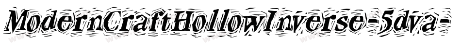 ModernCraftHollowInverse-5dva字体转换