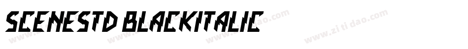 SceneStd-BlackItalic字体转换