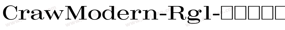 CrawModern-Rgl字体转换
