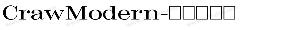 CrawModern字体转换
