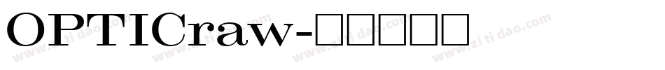 OPTICraw字体转换