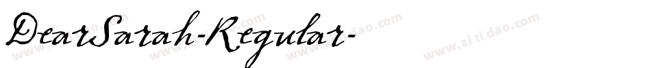 DearSarah-Regular字体转换