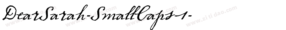 DearSarah-SmallCaps1字体转换