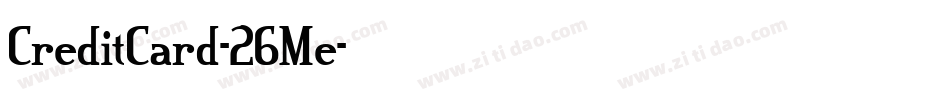 CreditCard-26Me字体转换