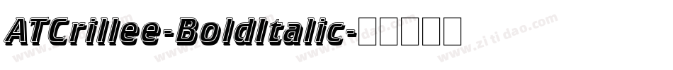 ATCrillee-BoldItalic字体转换