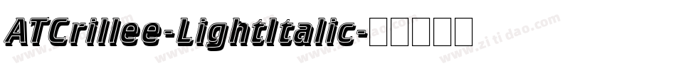 ATCrillee-LightItalic字体转换