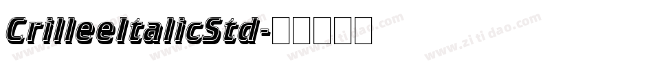 CrilleeItalicStd字体转换