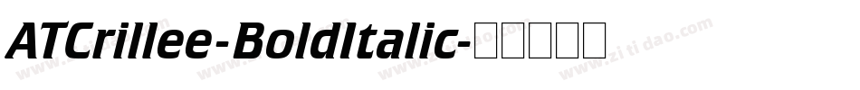 ATCrillee-BoldItalic字体转换
